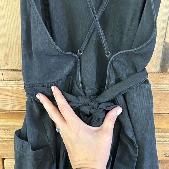 Avec Les Filles 2 Black Tank Dress Sun Kissed Adjustable Straps Large Pockets - Picture 13 of 15